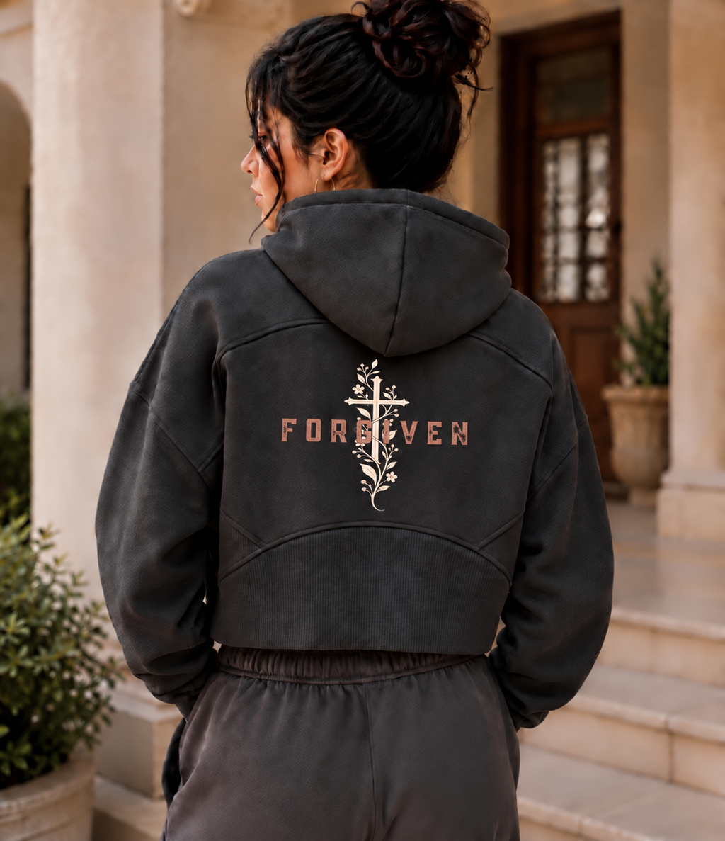 Forgiven Cropped Half-Zip Hoodie