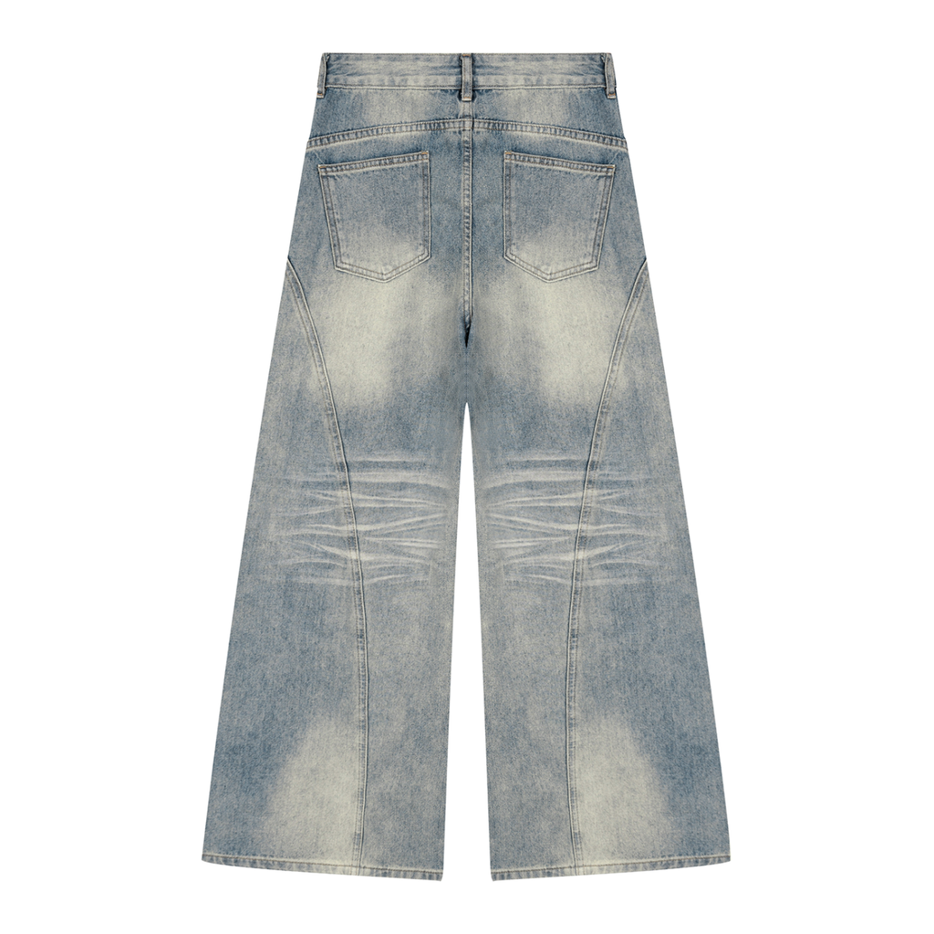 P31 Floral Cross Women’s Vintage Wash Wide Leg Denim Jeans