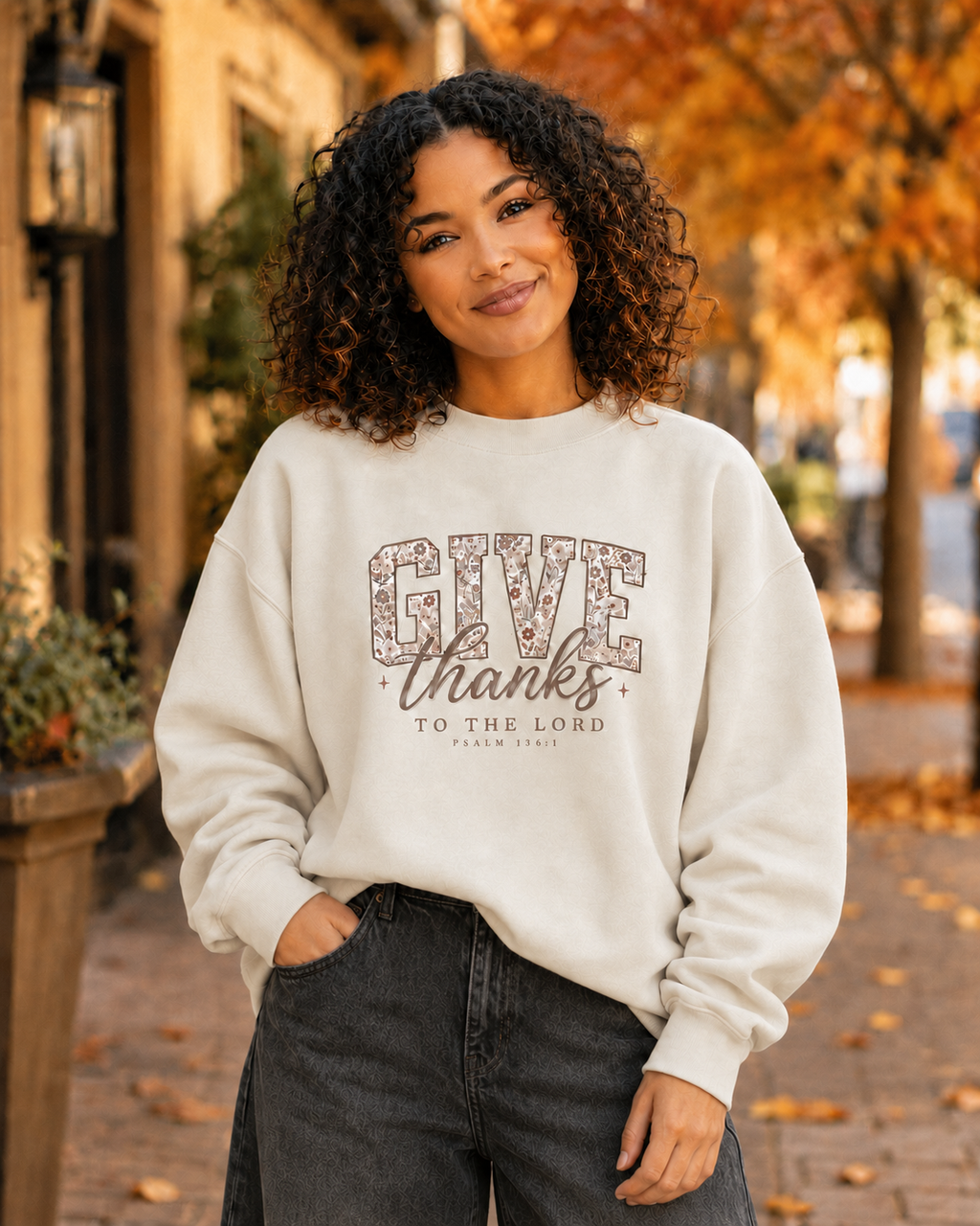 Give Thanks to the Lord Fall Crewneck Sweatshirt