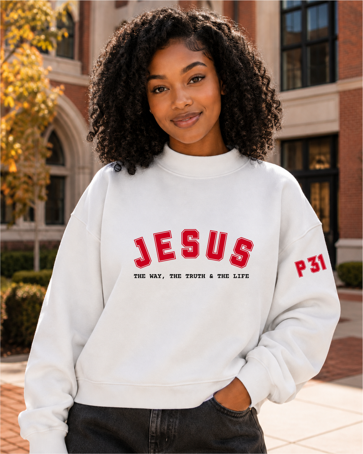 Jesus The Way, The Truth & The Life Collegiate Fleece Sweatshirt
