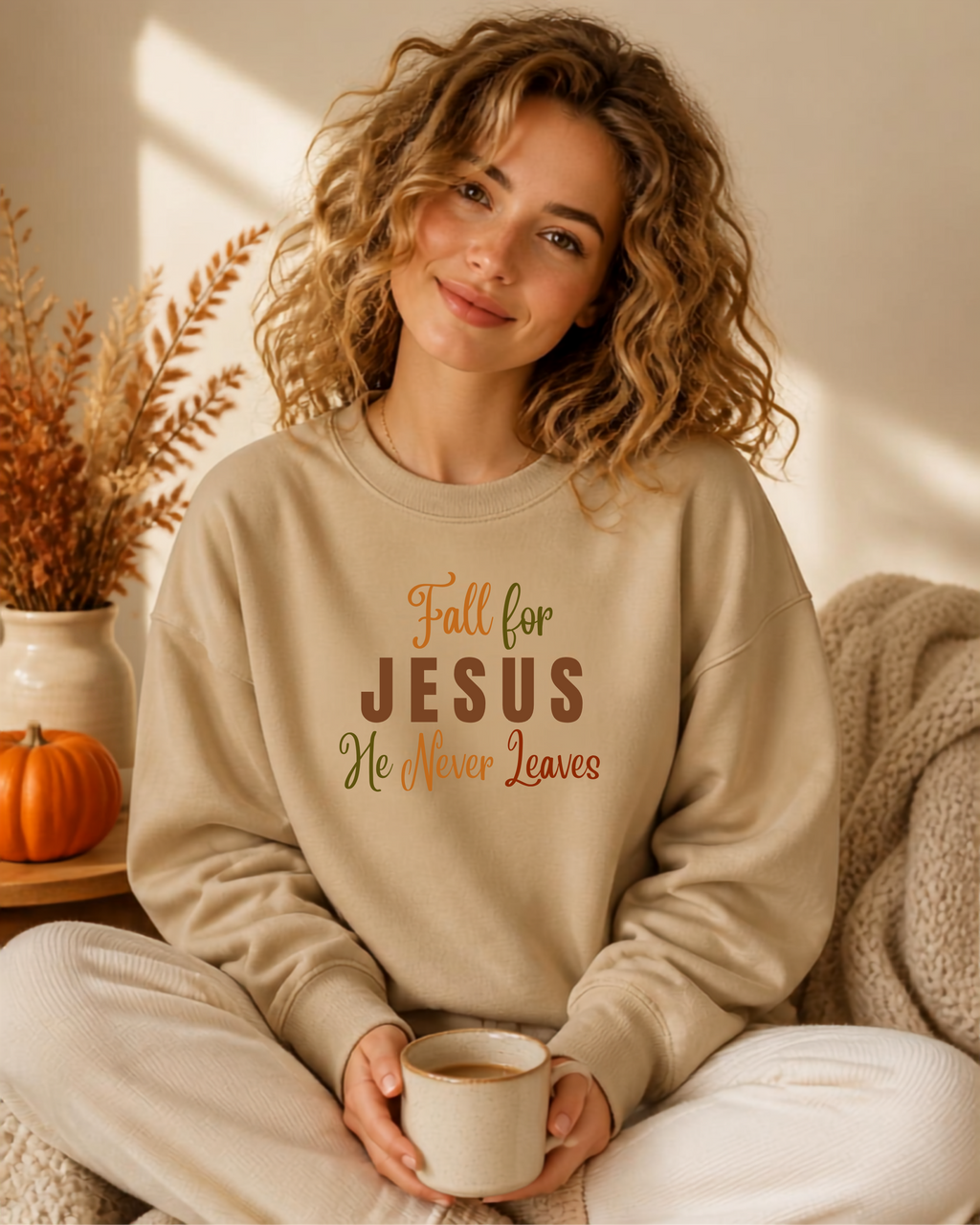 Fall for Jesus Loose Crewneck
