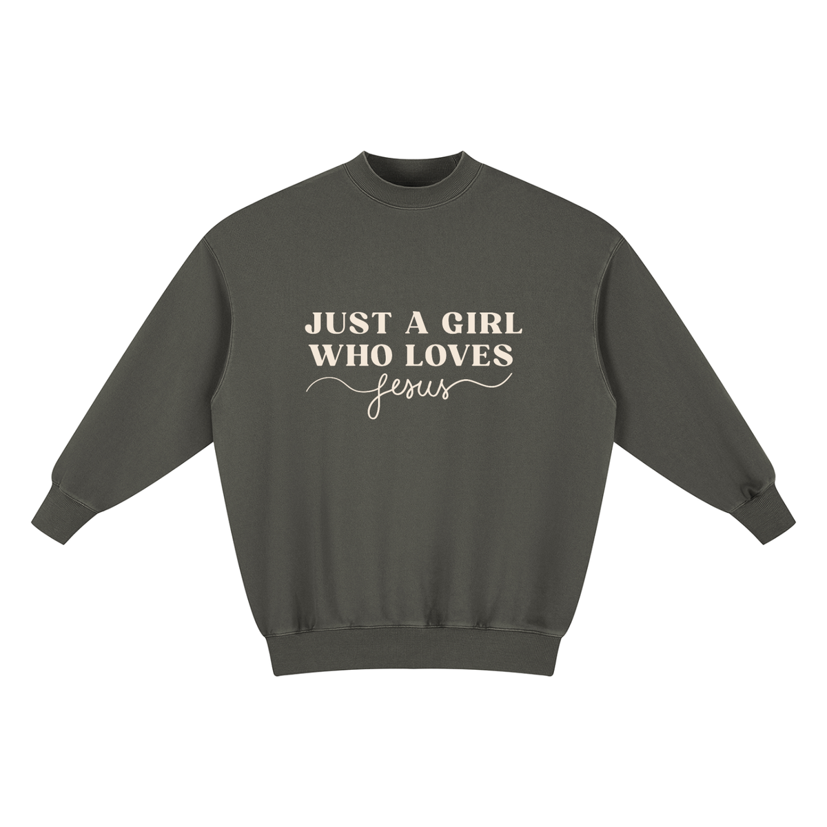 Just a Girl Who Loves Jesus Vintage Wash Pullover Dress
