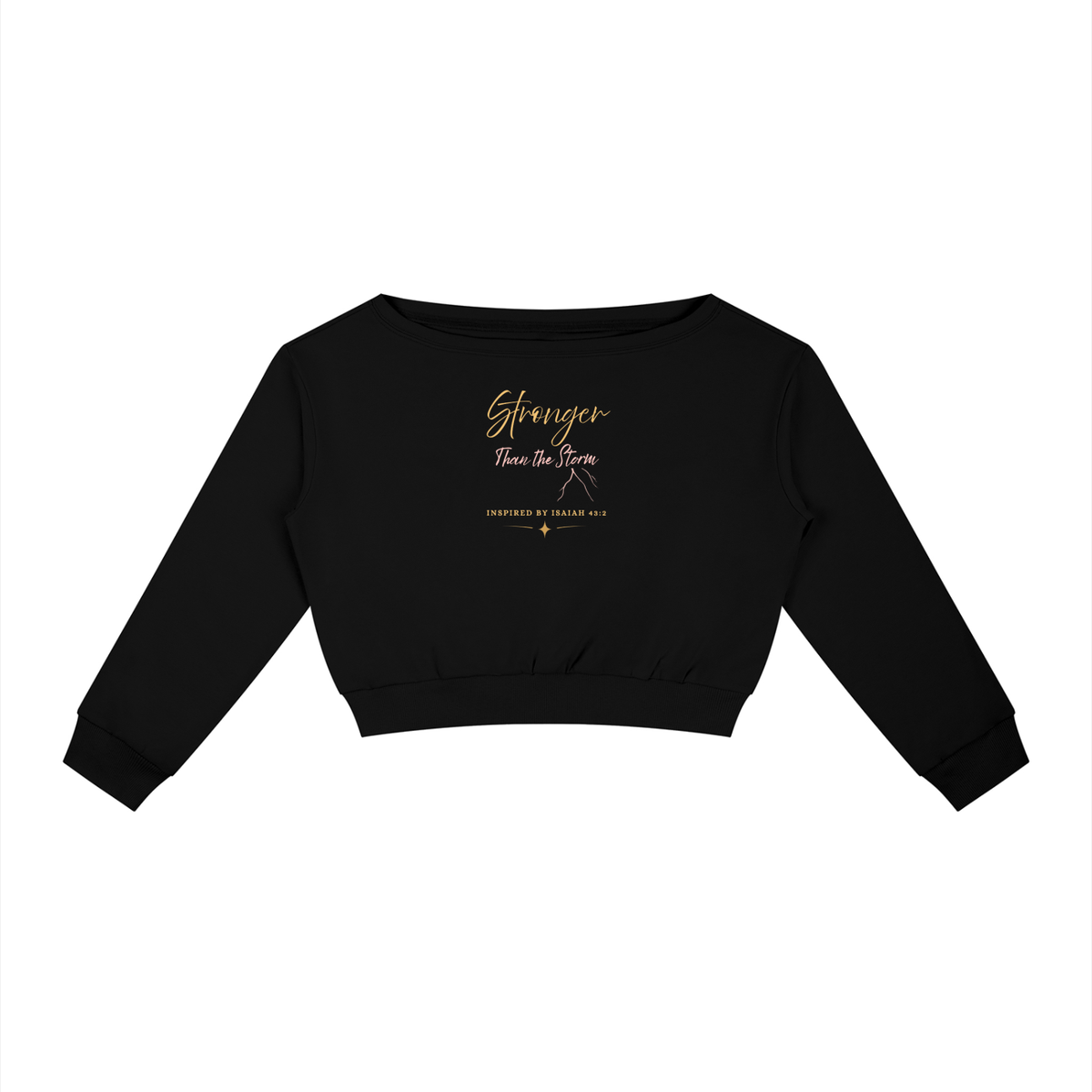 Stronger Than the Storm Women's Off-Shoulder Sweatshirt