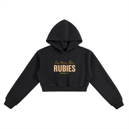 Far More Than Rubies Cropped Hoodie