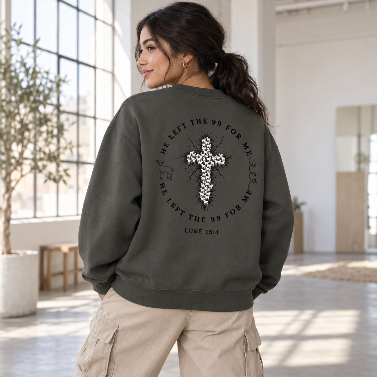 He Left The 99 for Me Heavyweight Crewneck Sweatshirt